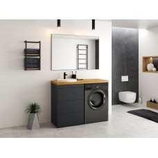 MARS - 80 Зеркало в черном матовом профиле