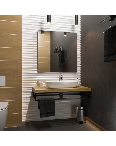 MARS - 90 Зеркало в черном матовом профиле