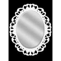 Аврора O.1076.PA.ZA col 131 Зеркало 820х1020 (белый, овальное)