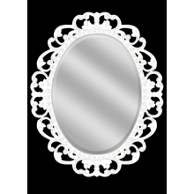 Аврора O.1076.PA.ZA col 131 Зеркало 820х1020 (белый, овальное)