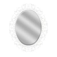 Аврора O.1076.PA.ZA col 131 Зеркало 820х1020 (белый, овальное)