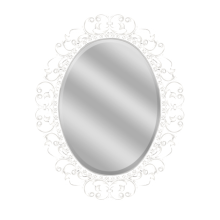 Аврора O.1076.PA.ZA col 131 Зеркало 820х1020 (белый, овальное)