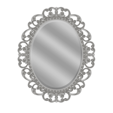 Аврора O.1076.PA.ZA col 146 Зеркало 820х1020 (серебро, овальное)