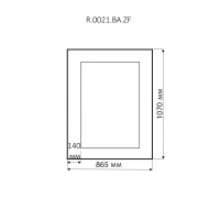 Аврора R.0021.BA.ZF.col 131 Зеркало (белый, прямоугольное)
