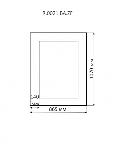 Аврора R.0021.BA.ZF.col 131 Зеркало (белый, прямоугольное)