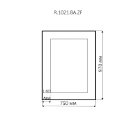 Аврора R.1021.BA.ZF.col 131 Зеркало 750х970 (белый, прямоугольное)