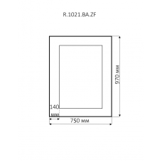 Аврора R.1021.BA.ZF.col 131 Зеркало 750х970 (белый, прямоугольное)