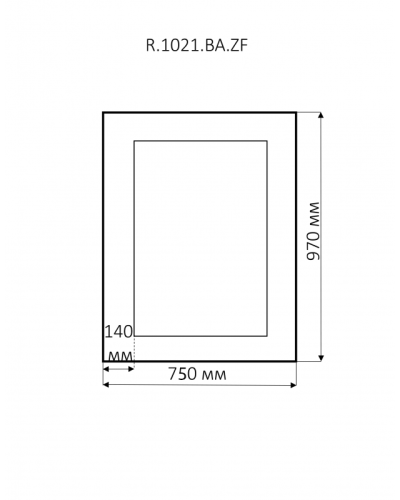 Аврора R.1021.BA.ZF.col 131 Зеркало 750х970 (белый, прямоугольное)