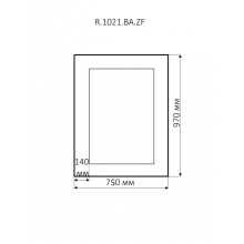 Аврора R.1021.BA.ZF.col 146 Зеркало 750х970 (серебро, прямоугольное)