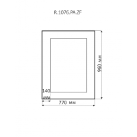 Аврора R.1076.PA.ZF col 142 Зеркало (золото, прямоугольное)