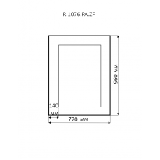 Аврора R.1076.PA.ZF col 142 Зеркало (золото, прямоугольное)
