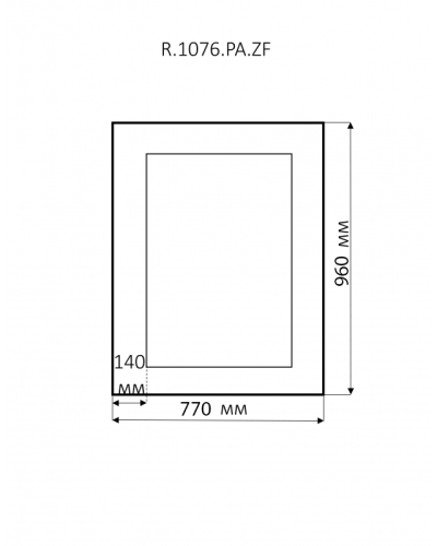 Аврора R.1076.PA.ZF col 142 Зеркало (золото, прямоугольное)