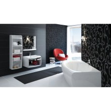 Зеркало с полкой белый глянец 70х70 см Ravak Evolution N X000000781