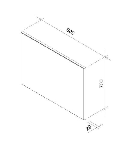 Зеркало без подсветки серый глянец 80х70 см Ravak Ring X000000776