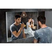 Зеркало без подсветки серый глянец 80х70 см Ravak Ring X000000776