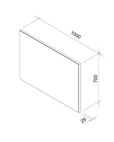 Зеркало без подсветки белый глянец 100х70 см Ravak Ring X000000777