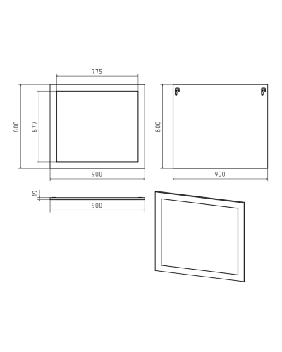 Купер - 90 Зеркало в раме