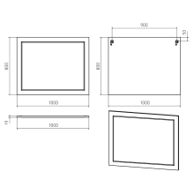 Лейла -100 Зеркало в раме БЕЛОЕ