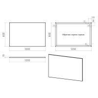 Марс -120 Зеркало в алюминиевом профиле