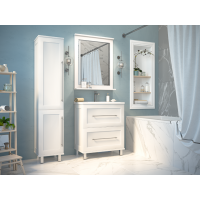 Марта -100 Зеркало в раме белая эмаль (глянец)