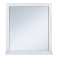 Сахара - 75 Зеркало в раме белое с полкой О