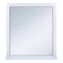 Сахара - 75 Зеркало в раме белое с полкой О