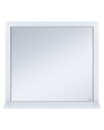 Сахара - 90 Зеркало в раме белое с полкой