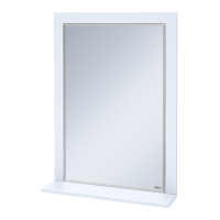 Сахара - 90 Зеркало в раме белое с полкой