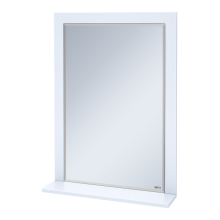 Сахара - 90 Зеркало в раме белое с полкой