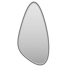VENUS - Зеркало 600х1200 капля Varket (черный) нейтр.св. сенсор на зеркале