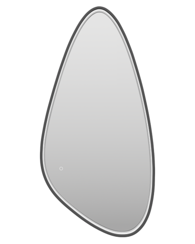 VENUS - Зеркало 600х1200 капля Varket (черный) нейтр.св. сенсор на зеркале