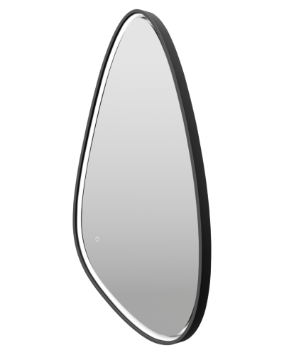 VENUS - Зеркало 600х1200 капля Varket (черный) нейтр.св. сенсор на зеркале