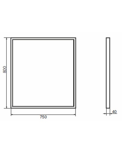 Зеркало Comforty Бредфорд 75 00004149062 Черное