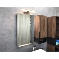 Зеркало со шкафом Comforty Штутгарт 90 00004151038 Дуб темно-коричневый Черное матовое