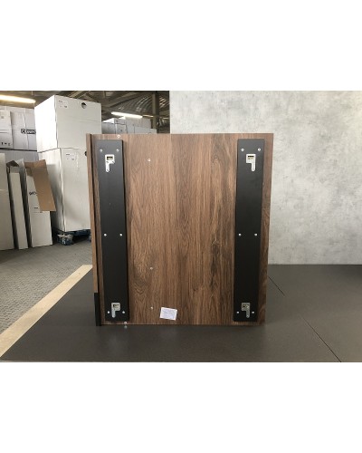 Зеркало со шкафом Comforty Штутгарт 75 00004151037 Дуб темно-коричневый Черное матовое