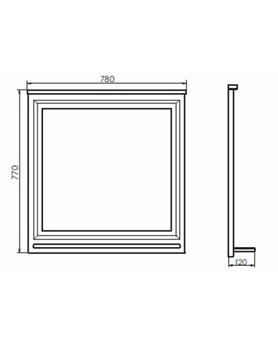 Зеркало Comforty Феррара 80 00004151059 Белое