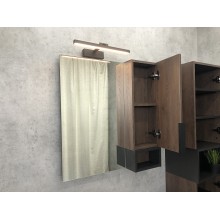 Зеркало со шкафом Comforty Франкфурт 75 00004151044 Дуб шоколадно-коричневый Черное матовое