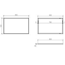 Зеркало без подсветки 80x50 см BelBagno SPC-800