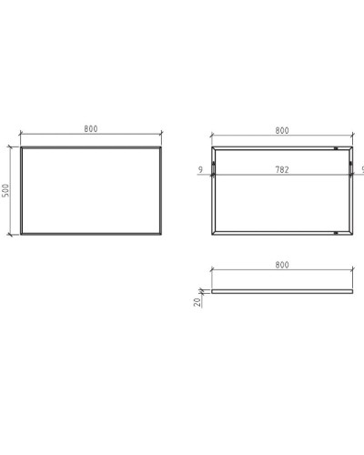 Зеркало без подсветки 80x50 см BelBagno SPC-800