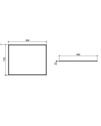 Зеркало без подсветки 90x72 см BelBagno SPC-90-72