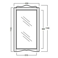 Зеркало 63х116 см орех Simas Arcade ARS1 noce
