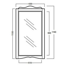 Зеркало 63х116 см орех Simas Arcade ARS1 noce