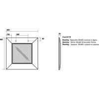 Зеркало 80х80 см темный ясень Kerasan Bentley 917947 Frassino scuro
