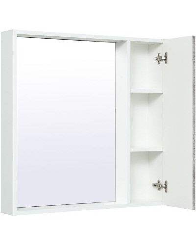 Зеркало со шкафом Runo Манхэттен 65 00-00001016 Серый бетон Белое