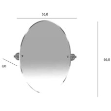 Зеркало 56х66 см золото Tiffany World Harmony TWHA021oro