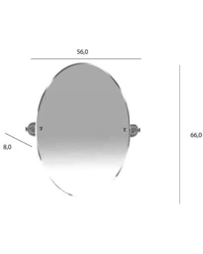 Зеркало 56х66 см золото Tiffany World Harmony TWHA021oro
