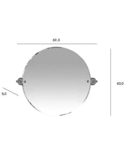 Зеркало 69х60 см бронза Tiffany World Harmony TWHA023b