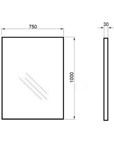 Зеркало Orange Capri OCT-75ZS Тик матовый