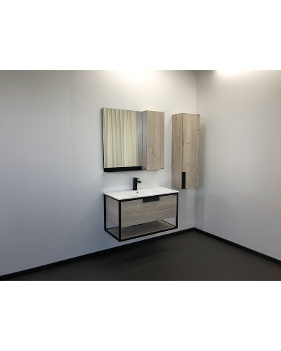 Зеркало со шкафом Comforty Бонн 90 00-00001951 Дуб дымчатый