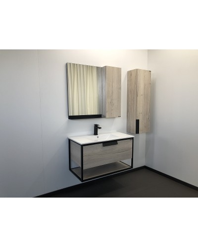 Зеркало со шкафом Comforty Бонн 90 00-00001951 Дуб дымчатый